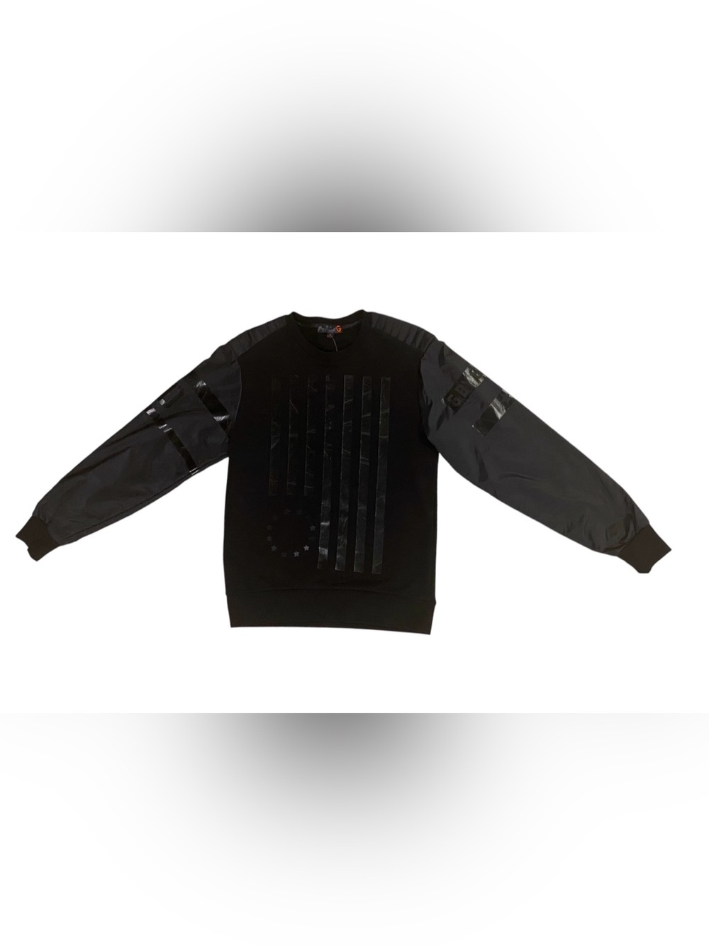 G by Guess Black Graphic Sleeve Pullover